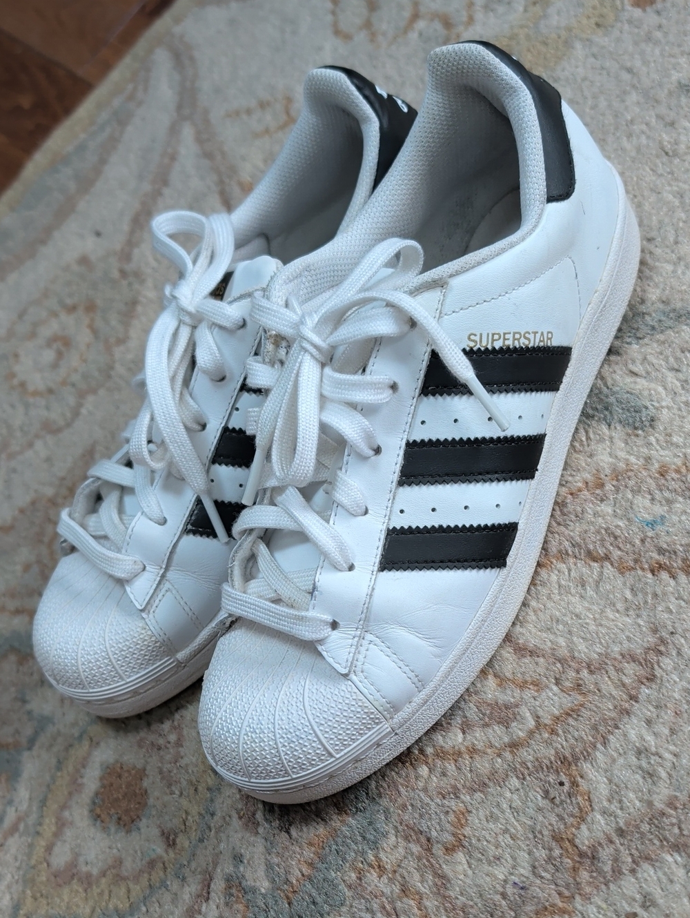 Adidas Superstar Sneakers in White and Black
